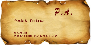 Podek Amina névjegykártya